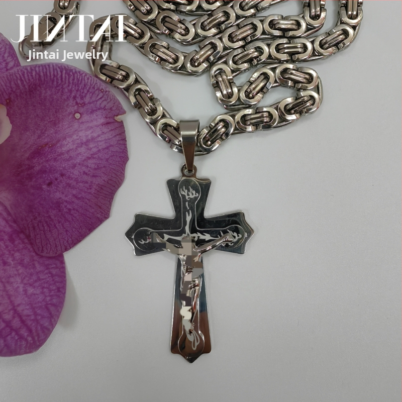 Izravna prodaja iz tvornice Amazon Aliexpress Europska i američka nova trendi muška ogrlica od titana i čelika s privjeskom od nehrđajućeg čelika