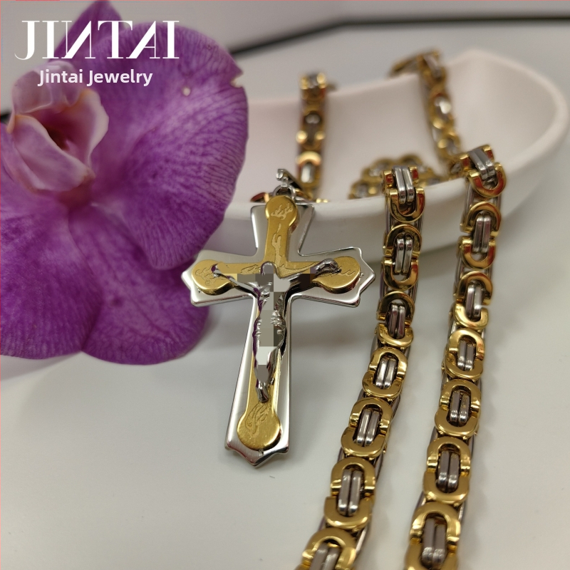 Izravna prodaja iz tvornice Amazon Aliexpress Europska i američka nova trendi muška ogrlica od titana i čelika s privjeskom od nehrđajućeg čelika