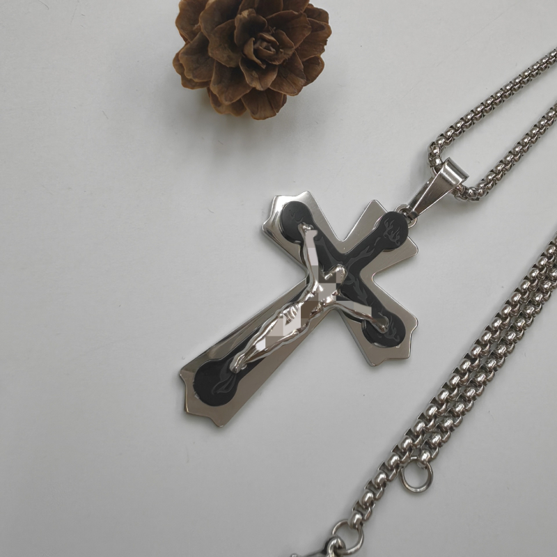 Izravna prodaja iz tvornice Amazon Aliexpress Europska i američka nova trendi muška ogrlica od titana i čelika s privjeskom od nehrđajućeg čelika