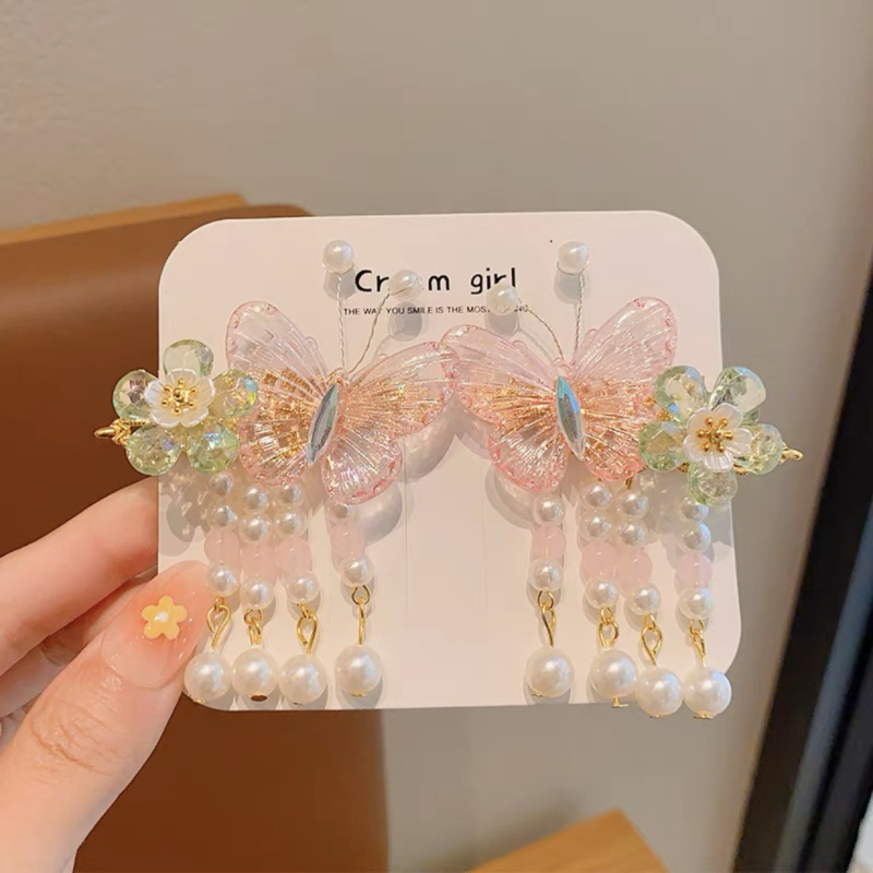 Laste antiikne juuksenõeltüdruk superhaldja vibu juuksenõel beebile iidse Hani dünastia tutiga juukseaksessuaarid hiina stiilis peakatted