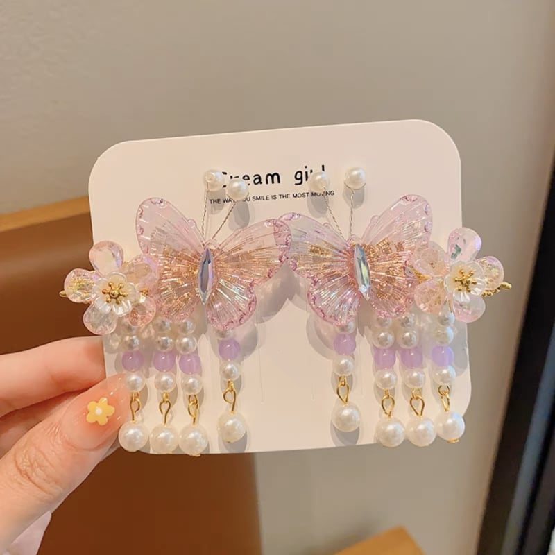 Laste antiikne juuksenõeltüdruk superhaldja vibu juuksenõel beebile iidse Hani dünastia tutiga juukseaksessuaarid hiina stiilis peakatted