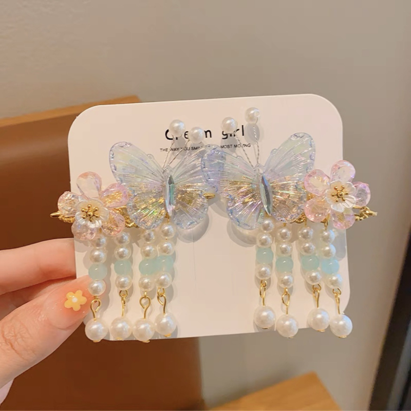 Laste antiikne juuksenõeltüdruk superhaldja vibu juuksenõel beebile iidse Hani dünastia tutiga juukseaksessuaarid hiina stiilis peakatted