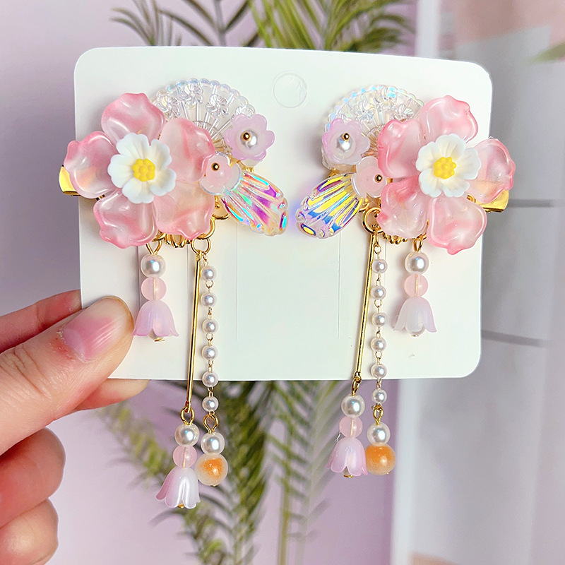 Laste antiikne juuksenõeltüdruk superhaldja vibu juuksenõel beebile iidse Hani dünastia tutiga juukseaksessuaarid hiina stiilis peakatted