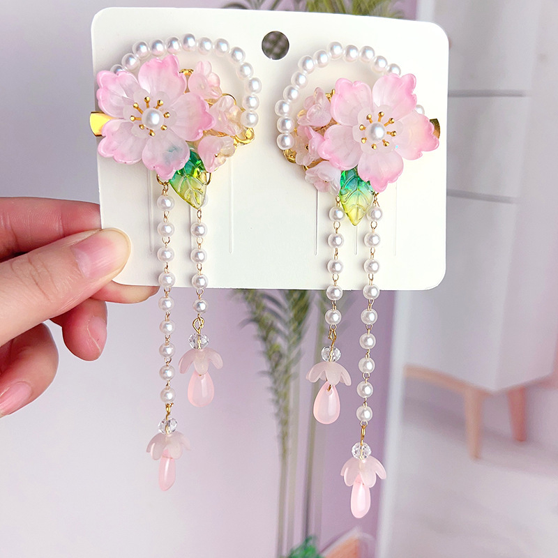 Laste antiikne juuksenõeltüdruk superhaldja vibu juuksenõel beebile iidse Hani dünastia tutiga juukseaksessuaarid hiina stiilis peakatted