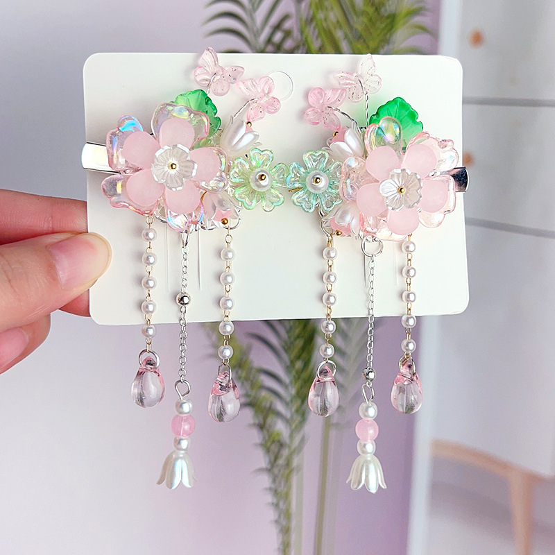 Laste antiikne juuksenõeltüdruk superhaldja vibu juuksenõel beebile iidse Hani dünastia tutiga juukseaksessuaarid hiina stiilis peakatted