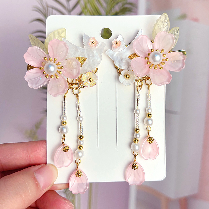 Laste antiikne juuksenõeltüdruk superhaldja vibu juuksenõel beebile iidse Hani dünastia tutiga juukseaksessuaarid hiina stiilis peakatted