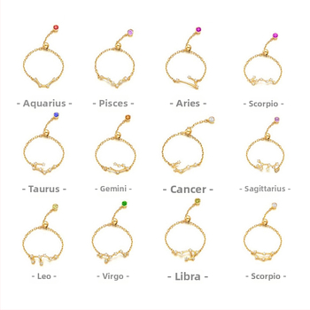 Dámsky strieborný prsteň s 925 v kórejskom štýle, módny, s diamantmi vsadenými, dvanástimi súhvezdiami, elegantný prsteň s svetelnými korálkami, ukazovák, dámsky prsteň J4963