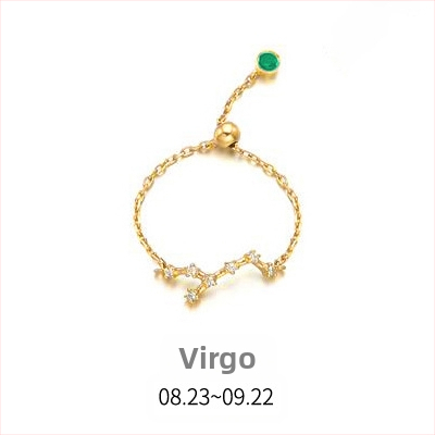 Dámsky strieborný prsteň s 925 v kórejskom štýle, módny, s diamantmi vsadenými, dvanástimi súhvezdiami, elegantný prsteň s svetelnými korálkami, ukazovák, dámsky prsteň J4963