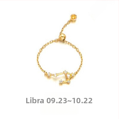 Dámsky strieborný prsteň s 925 v kórejskom štýle, módny, s diamantmi vsadenými, dvanástimi súhvezdiami, elegantný prsteň s svetelnými korálkami, ukazovák, dámsky prsteň J4963