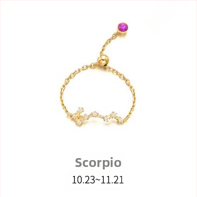 Dámsky strieborný prsteň s 925 v kórejskom štýle, módny, s diamantmi vsadenými, dvanástimi súhvezdiami, elegantný prsteň s svetelnými korálkami, ukazovák, dámsky prsteň J4963