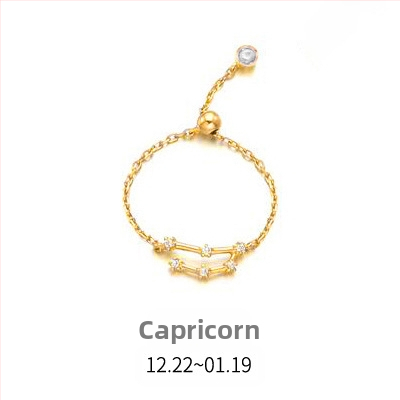 Dámsky strieborný prsteň s 925 v kórejskom štýle, módny, s diamantmi vsadenými, dvanástimi súhvezdiami, elegantný prsteň s svetelnými korálkami, ukazovák, dámsky prsteň J4963