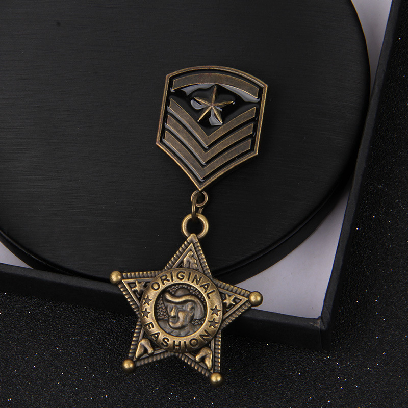 Ιαπωνική και κορεάτικη καρφίτσα ανδρική μόδα ρετρό jk μικρό σήμα μεταλλικό μετάλλιο κοστούμι σακάκι καρφίτσα πόρπη αξεσουάρ μόδας κοσμήματα