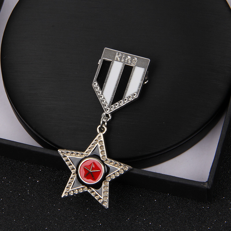 Ιαπωνική και κορεάτικη καρφίτσα ανδρική μόδα ρετρό jk μικρό σήμα μεταλλικό μετάλλιο κοστούμι σακάκι καρφίτσα πόρπη αξεσουάρ μόδας κοσμήματα