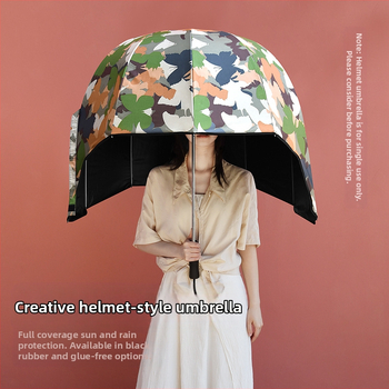 Moderný dáždnik na prilbu s luxusným vzhľadom, prispôsobený slnečný slnečník s dvojitým použitím na slnko aj dážď, cezhraničný veľkoobchod