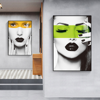 Фризьор Декоративна картина Стенопис Бръснарница Кибер Знаменитост Прическа Креативна Висяща Картина Бар Фризьорски Салон Фон Стена