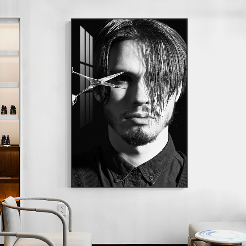 Фризьор Декоративна картина Стенопис Бръснарница Кибер Знаменитост Прическа Креативна Висяща Картина Бар Фризьорски Салон Фон Стена
