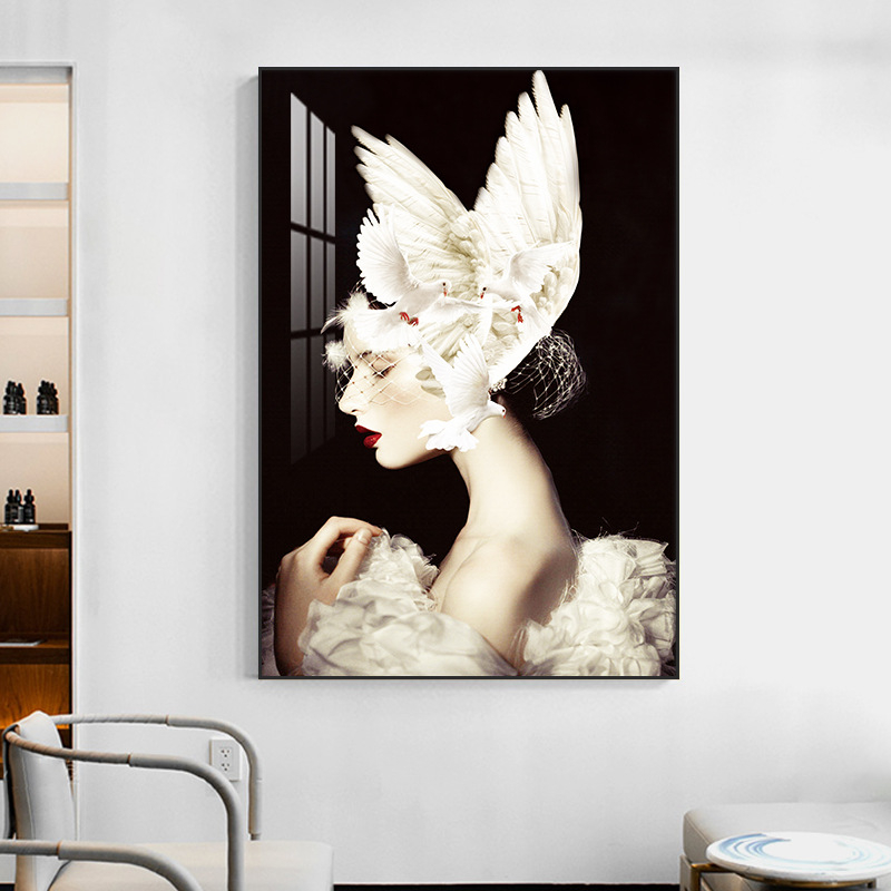 Фризьор Декоративна картина Стенопис Бръснарница Кибер Знаменитост Прическа Креативна Висяща Картина Бар Фризьорски Салон Фон Стена