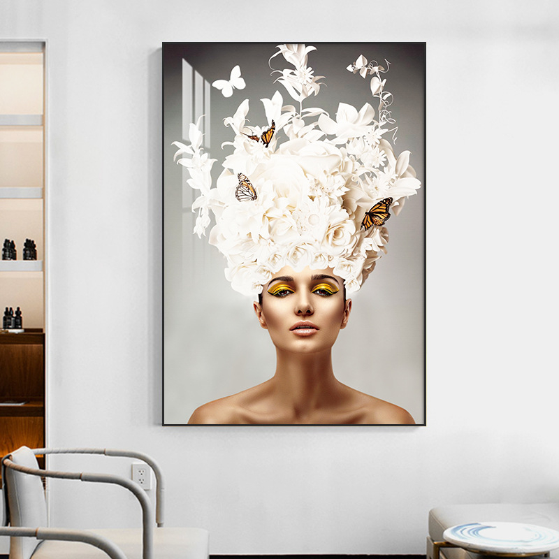 Фризьор Декоративна картина Стенопис Бръснарница Кибер Знаменитост Прическа Креативна Висяща Картина Бар Фризьорски Салон Фон Стена