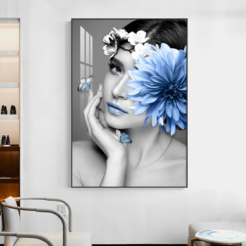 Фризьор Декоративна картина Стенопис Бръснарница Кибер Знаменитост Прическа Креативна Висяща Картина Бар Фризьорски Салон Фон Стена