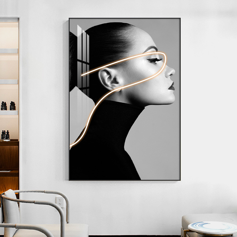 Фризьор Декоративна картина Стенопис Бръснарница Кибер Знаменитост Прическа Креативна Висяща Картина Бар Фризьорски Салон Фон Стена
