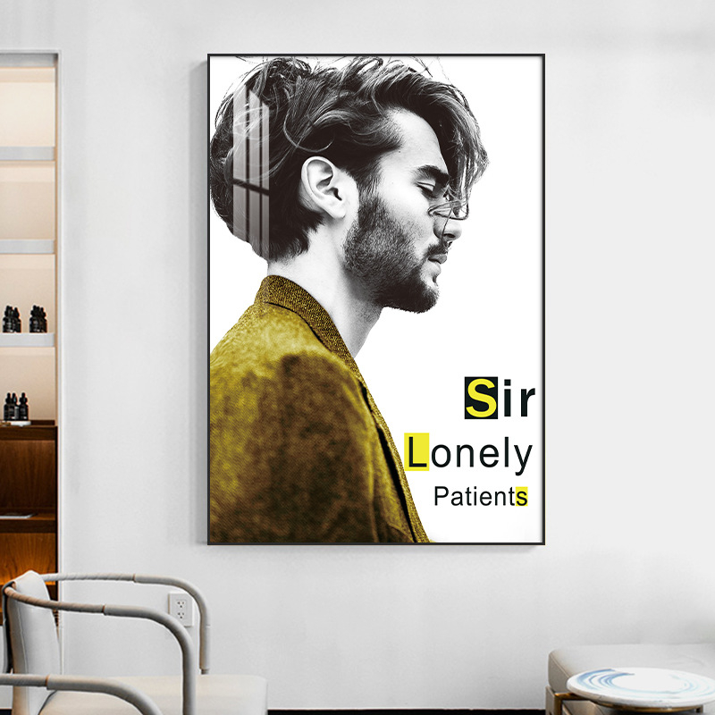 Фризьор Декоративна картина Стенопис Бръснарница Кибер Знаменитост Прическа Креативна Висяща Картина Бар Фризьорски Салон Фон Стена