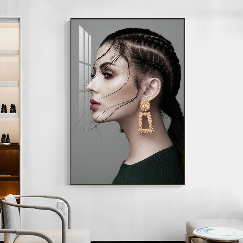 Фризьор Декоративна картина Стенопис Бръснарница Кибер Знаменитост Прическа Креативна Висяща Картина Бар Фризьорски Салон Фон Стена