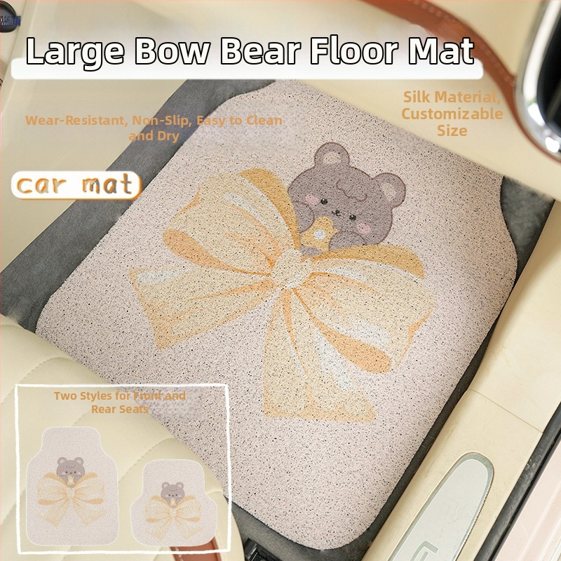 Жълти аксесоари за интериор на кола със сладък анимационен герой Универсални млечно жълти аксесоари за кола за жени за всички сезони