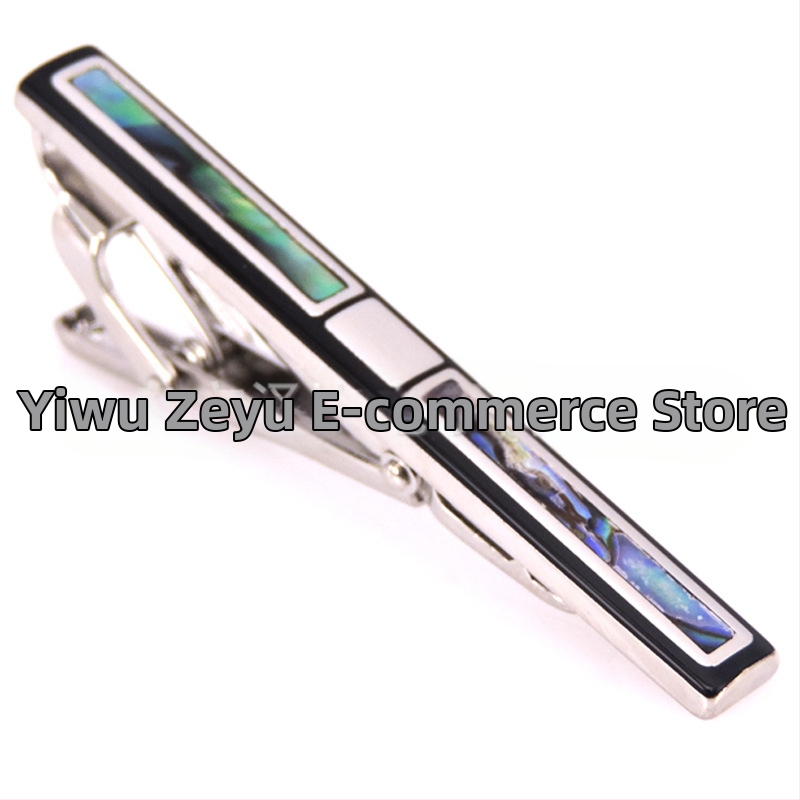 Madingi vyriški kaklaraiščio segtukai, vielos traukimo, krištolo kriauklės kaklaraiščio segtukai, verslo vyrams, kaklaraiščio segtukų gamyklos kainos išpardavimas