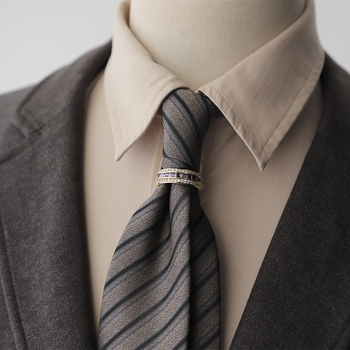 Moderns vīriešu kaklasaites biznesa formāls korejiešu stils profesionāls ikdienas retro punktiņu ziedu raksts jauniešu modes krekls aksesuāri