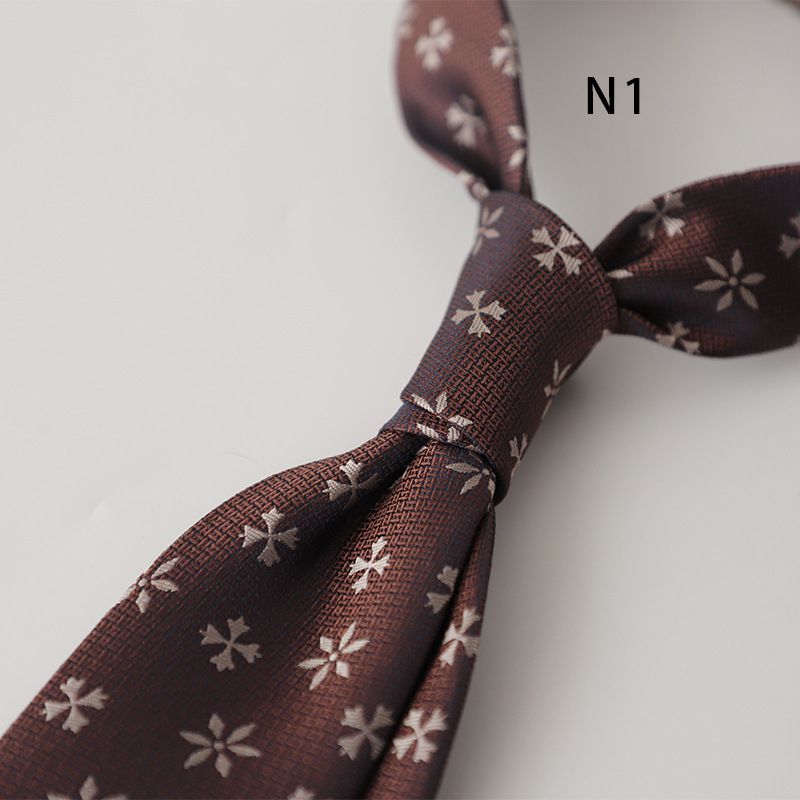 Moderns vīriešu kaklasaites biznesa formāls korejiešu stils profesionāls ikdienas retro punktiņu ziedu raksts jauniešu modes krekls aksesuāri