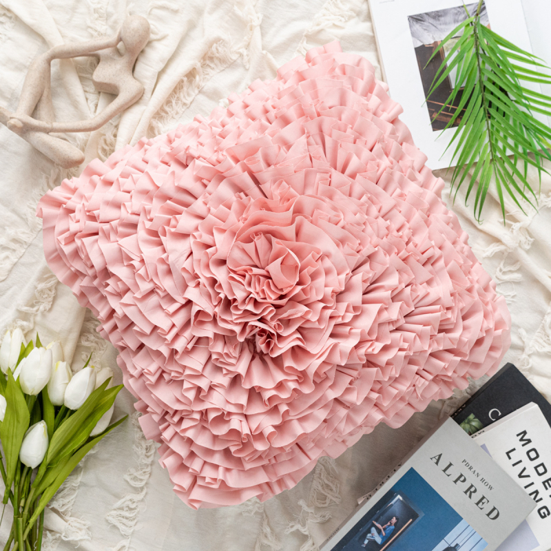 Interneto įžymybių princesės stiliaus gėlių sofos pagalvėlė prie lovos, automobilio dekoracija, lengvas, prabangus, „Ins“ stiliaus gėlių pagalvės užvalkalas