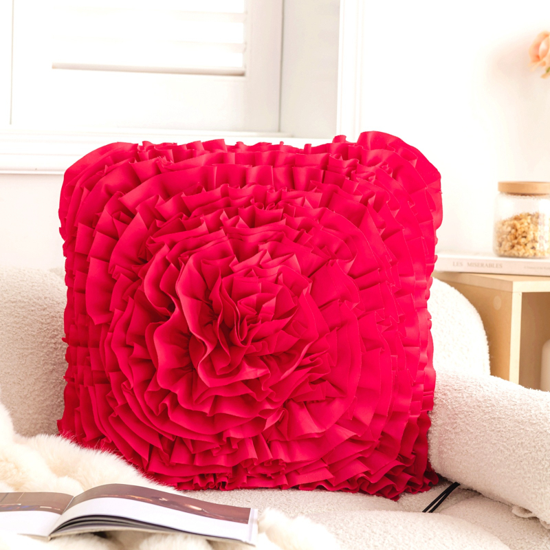 Interneto įžymybių princesės stiliaus gėlių sofos pagalvėlė prie lovos, automobilio dekoracija, lengvas, prabangus, „Ins“ stiliaus gėlių pagalvės užvalkalas