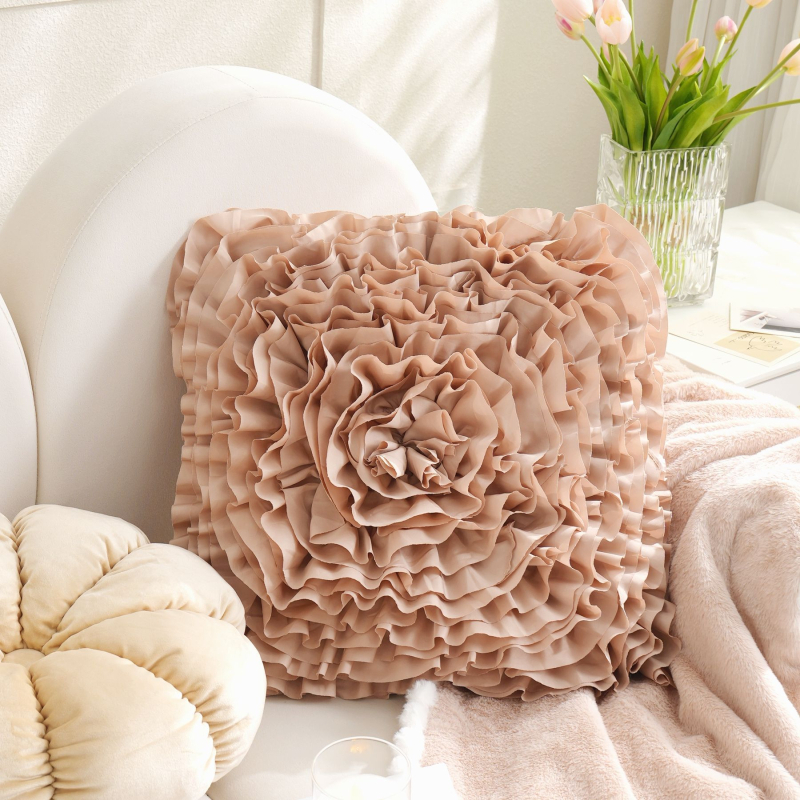 Interneto įžymybių princesės stiliaus gėlių sofos pagalvėlė prie lovos, automobilio dekoracija, lengvas, prabangus, „Ins“ stiliaus gėlių pagalvės užvalkalas