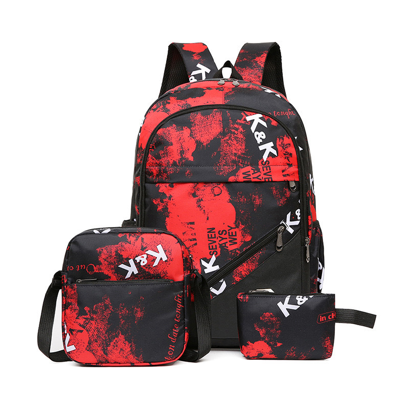 Uus suure mahutavusega kolmeosaline seljakott trendikas õpilastele, meestele ja naistele, keskkooliõpilastele, tähistaeva kamuflaažtrükiga seljakott