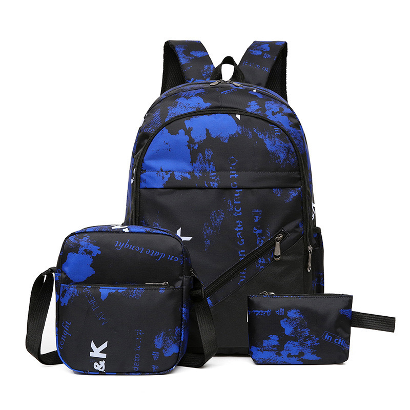 Uus suure mahutavusega kolmeosaline seljakott trendikas õpilastele, meestele ja naistele, keskkooliõpilastele, tähistaeva kamuflaažtrükiga seljakott