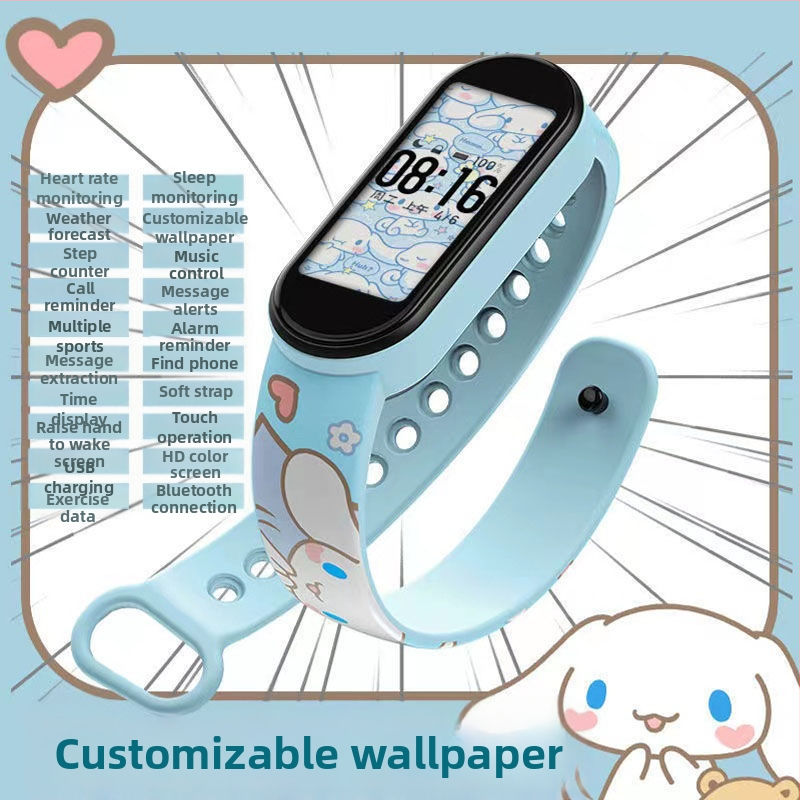 Moderna viedā aproce, sporta soļu skaitītājs, pielāgots fona attēls, modinātājs, sinhronizēti laika apstākļi, studentu pulkstenis, universāls viedtālruņiem