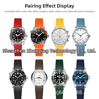 Fluoru gumijas ātrās atbrīvošanas pulksteņa siksniņa ir piemērota Omega Seiko Xitiecheng dubultspiedes tauriņa sprādzes 20/22 mm pulksteņu aksesuāriem.