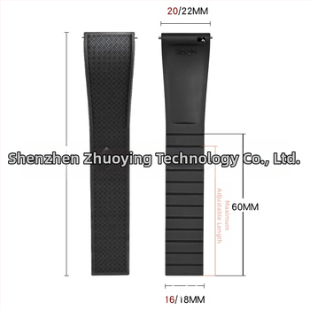 Fluoru gumijas ātrās atbrīvošanas pulksteņa siksniņa ir piemērota Omega Seiko Xitiecheng dubultspiedes tauriņa sprādzes 20/22 mm pulksteņu aksesuāriem.