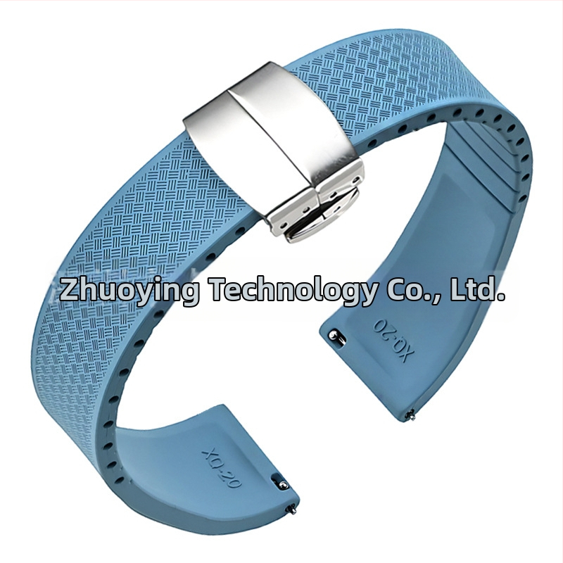 Fluoru gumijas ātrās atbrīvošanas pulksteņa siksniņa ir piemērota Omega Seiko Xitiecheng dubultspiedes tauriņa sprādzes 20/22 mm pulksteņu aksesuāriem.