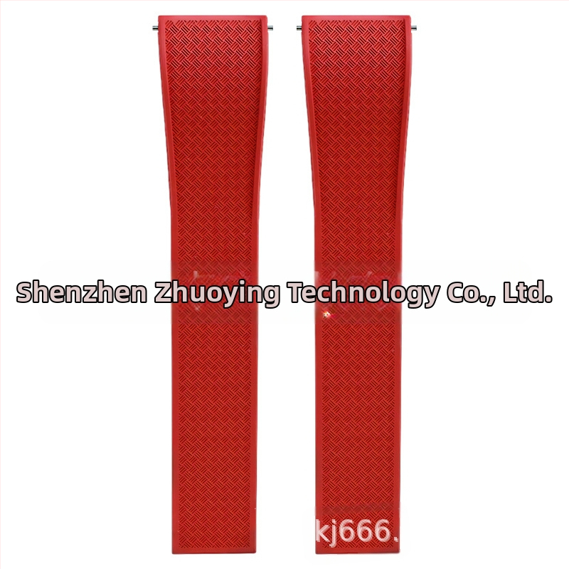 Fluoru gumijas ātrās atbrīvošanas pulksteņa siksniņa ir piemērota Omega Seiko Xitiecheng dubultspiedes tauriņa sprādzes 20/22 mm pulksteņu aksesuāriem.