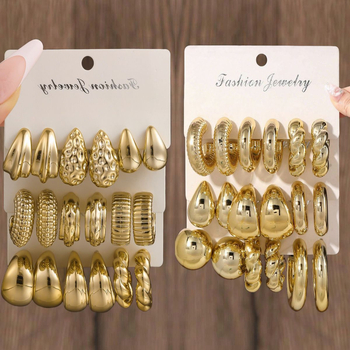 Σκουλαρίκια χρυσού φασολιού σε διασυνοριακό ευρωπαϊκό και αμερικανικό στιλ, απλά και ευέλικτα σκουλαρίκια ρητίνης, υψηλής ποιότητας, εξατομικευμένα, μοντέρνα και κομψά σκουλαρίκια