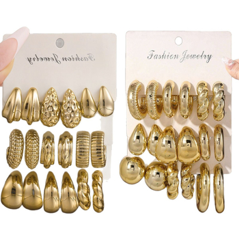 Σκουλαρίκια χρυσού φασολιού σε διασυνοριακό ευρωπαϊκό και αμερικανικό στιλ, απλά και ευέλικτα σκουλαρίκια ρητίνης, υψηλής ποιότητας, εξατομικευμένα, μοντέρνα και κομψά σκουλαρίκια