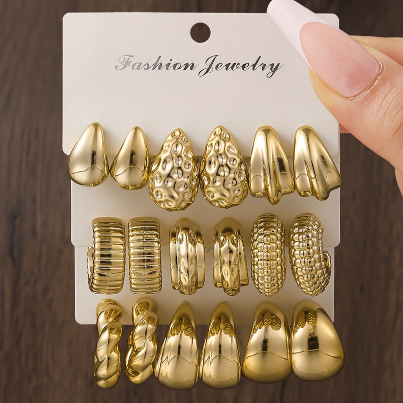 Σκουλαρίκια χρυσού φασολιού σε διασυνοριακό ευρωπαϊκό και αμερικανικό στιλ, απλά και ευέλικτα σκουλαρίκια ρητίνης, υψηλής ποιότητας, εξατομικευμένα, μοντέρνα και κομψά σκουλαρίκια