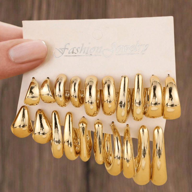 Σκουλαρίκια χρυσού φασολιού σε διασυνοριακό ευρωπαϊκό και αμερικανικό στιλ, απλά και ευέλικτα σκουλαρίκια ρητίνης, υψηλής ποιότητας, εξατομικευμένα, μοντέρνα και κομψά σκουλαρίκια