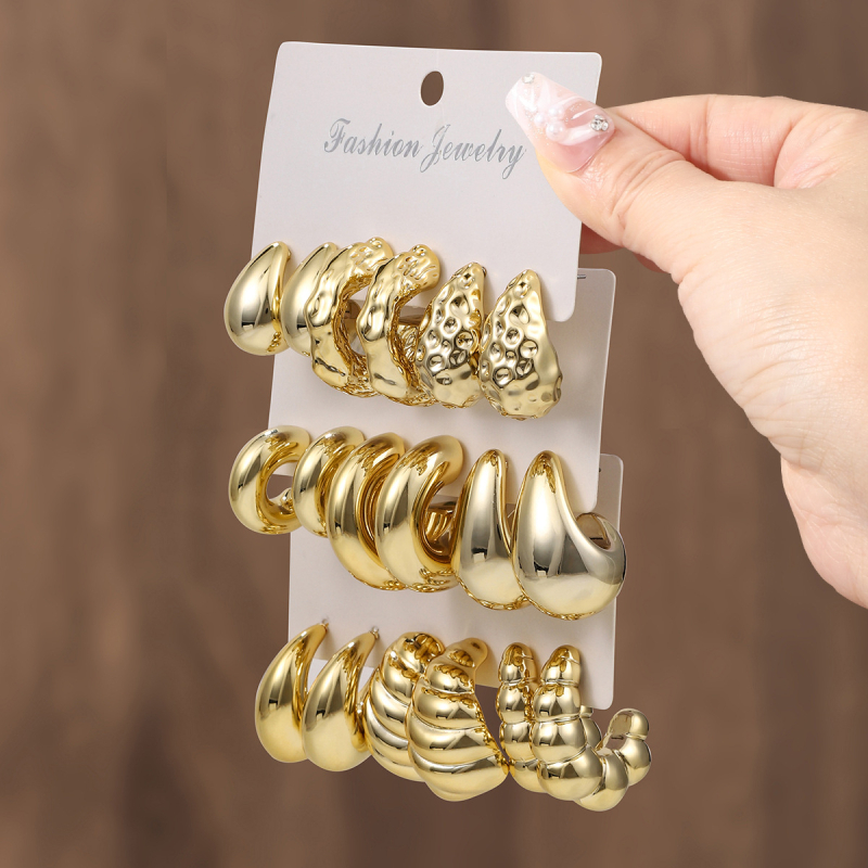 Σκουλαρίκια χρυσού φασολιού σε διασυνοριακό ευρωπαϊκό και αμερικανικό στιλ, απλά και ευέλικτα σκουλαρίκια ρητίνης, υψηλής ποιότητας, εξατομικευμένα, μοντέρνα και κομψά σκουλαρίκια