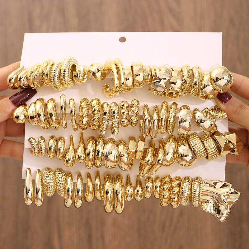 Σκουλαρίκια χρυσού φασολιού σε διασυνοριακό ευρωπαϊκό και αμερικανικό στιλ, απλά και ευέλικτα σκουλαρίκια ρητίνης, υψηλής ποιότητας, εξατομικευμένα, μοντέρνα και κομψά σκουλαρίκια