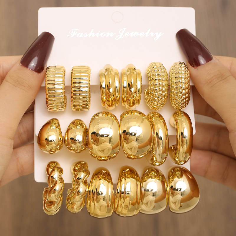 Σκουλαρίκια χρυσού φασολιού σε διασυνοριακό ευρωπαϊκό και αμερικανικό στιλ, απλά και ευέλικτα σκουλαρίκια ρητίνης, υψηλής ποιότητας, εξατομικευμένα, μοντέρνα και κομψά σκουλαρίκια