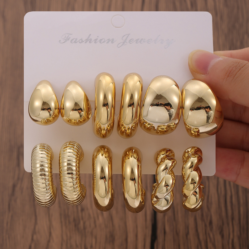 Σκουλαρίκια χρυσού φασολιού σε διασυνοριακό ευρωπαϊκό και αμερικανικό στιλ, απλά και ευέλικτα σκουλαρίκια ρητίνης, υψηλής ποιότητας, εξατομικευμένα, μοντέρνα και κομψά σκουλαρίκια