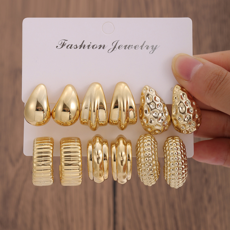 Σκουλαρίκια χρυσού φασολιού σε διασυνοριακό ευρωπαϊκό και αμερικανικό στιλ, απλά και ευέλικτα σκουλαρίκια ρητίνης, υψηλής ποιότητας, εξατομικευμένα, μοντέρνα και κομψά σκουλαρίκια