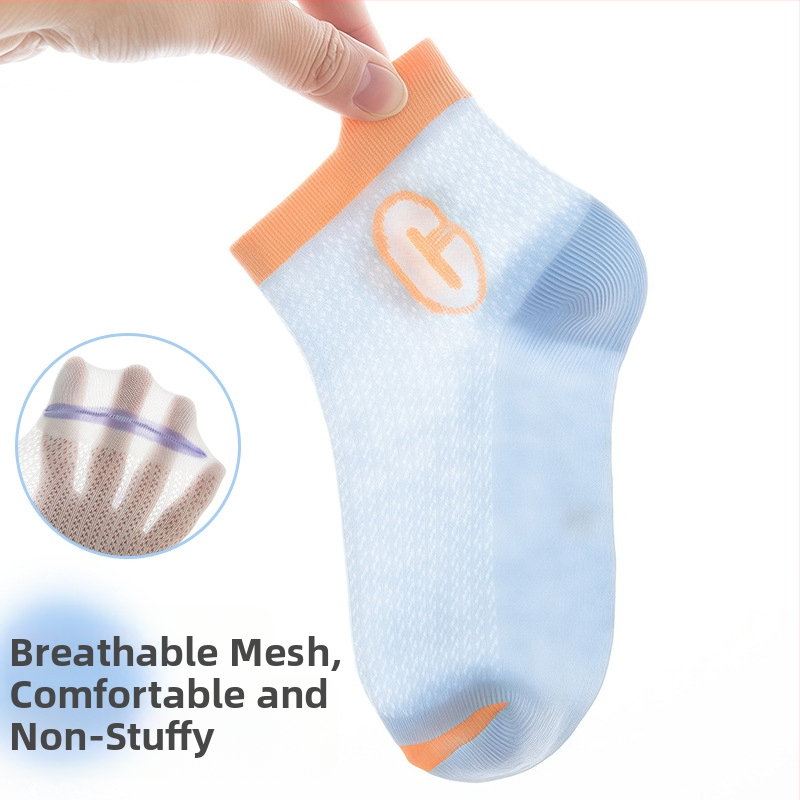 Παιδικές Κάλτσες Ανδρικές και Γυναικείες Κάλτσες για Άνοιξη και Καλοκαίρι Λεπτές Κοντές Κάλτσες για Μωρά από Καθαρό Βαμβάκι χωρίς Κόκαλα Κάλτσες με Κάρτες από Πλέγμα που Απορροφούν τον Ιδρώτα για Φοιτητές